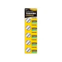 Pack de 5 Piles de Botó Toshiba CR2032/ 3V