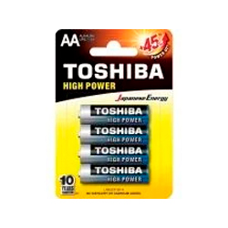 Pack de 4 Pilas AA Toshiba High Power LR6/ 1.5V/ Alcalinas